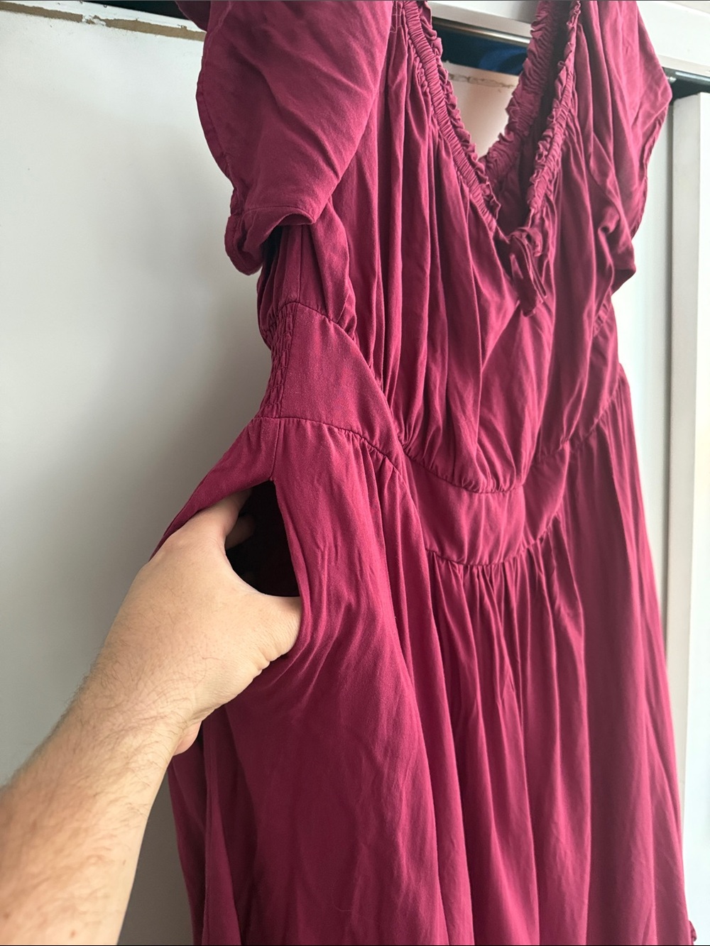 torrid Raspberry Red Midi Dress with Ruffle Hem - Picture 4 of 7
